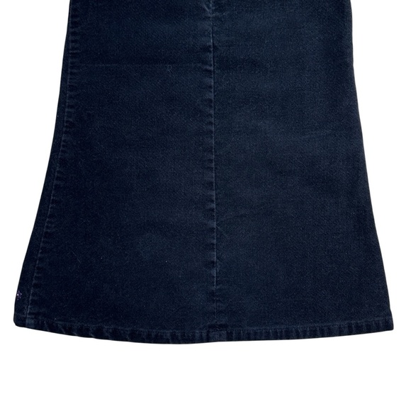 Vintage Osh Kosh B’gosh Black Corduroy Rose Print Sleeveless Dress Girls 5 - Picture 6 of 7